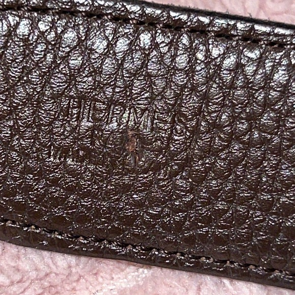 Hermes Black/Chocolate Chamonix & Togo Leather Constance Reversible Belt UNISEX. - Picture 6 of 17